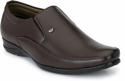 

Levanse Synthetic formal office shoes Slip On For Men(Brown
