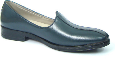 

ASM Blue Leather Nagra Shoes Party Wear For Men(Blue