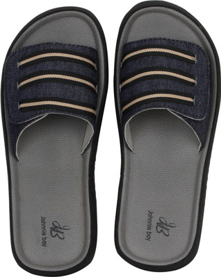 

Johnnie Boy Premium velcro Slipper for men Slides, Grey