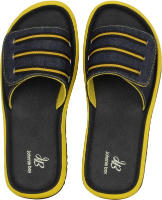 

Johnnie Boy Premium velcro Slipper for men Slides, Yellow