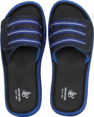 

Johnnie Boy Premium velcro Slipper for men Slides, Blue