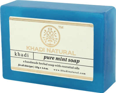 

Khadi Natural Hand Made Pure Mint Soap Pack of 3(375 g, Pack of 3)