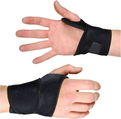 

Leosportz Weight Lifting wrist Straps with Thumb Wrap Wrist Support(Black
