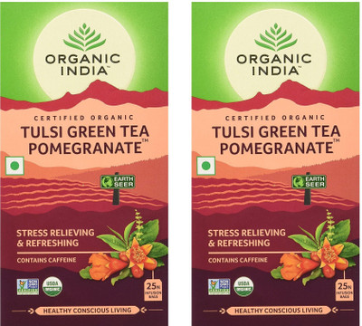 

Organic India Tulsi Green Pomegranate Tea Bags Box(25 Bags)
