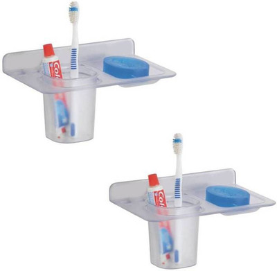 

Jolly's olimp Acrylic Toothbrush Holder(Clear, Wall Mount)