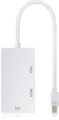 

ReTrack 3 in 1 Thunderbolt Mini Display Port to HDMI / DVI / VGA Display Port USB Adapter(White)