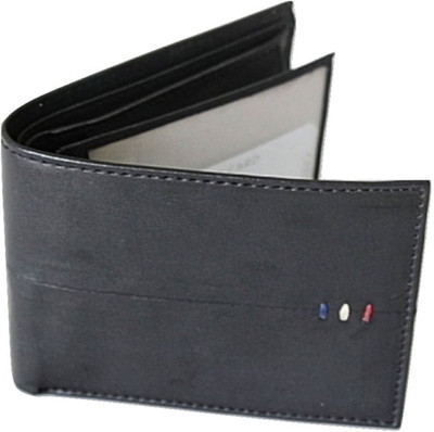 Laps of Luxury Men Black Genuine Leather Wallet(7 Card Slots)