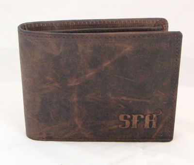 

SFA Men Brown Genuine Leather Wallet(6 Card Slots), Chocolate brown