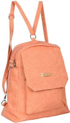 

MultiZone Stylish 2 in 1 Daypack cum Shoulder Cross Body Handbag 17 L Backpack(Pink), Peach