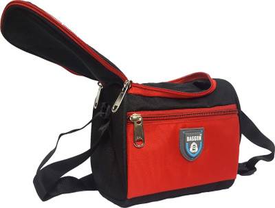

BEST BAGS BAGGON Office/School Lunch Bag Waterproof Lunch Bag(Black, Red, 6 inch)