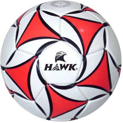 

HAWK STRIKA Extra soft PU Football - Size:  (Pack of 1, White, Red) Football - Size: (Pack of 1, White