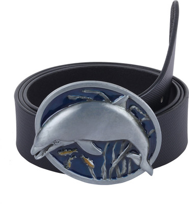Sri Men Casual, Party Black Genuine Leather Belt