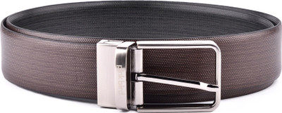 

Pink Bird Men Casual Brown Genuine Leather Reversible Belt