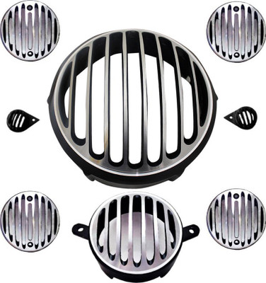 

Poshauto CL Alloy Metal Series Bike Headlight Grill(Silver, Black)
