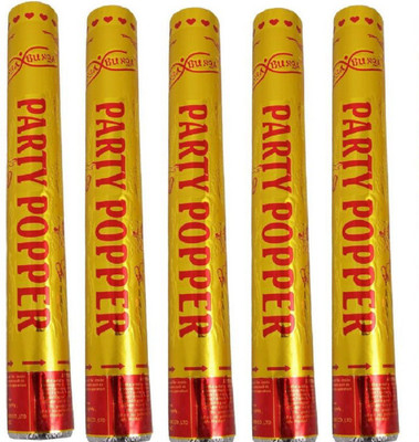 

Goyal Traders Multicoloured Flecking Super Size Party Popper 50 CM (Set of 5 )