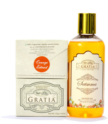 

GRATIA Satsuma and Orange Gunny Bag (Combo Of Shower Gel & Soap)(300 ml)