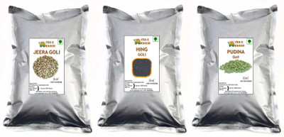 

Veg E Wagon Jeera, Hing & Pudina Goli 250 gm Combo Hing, Pudina, Sweet and Sour Mouth Freshener(Pack of 3)