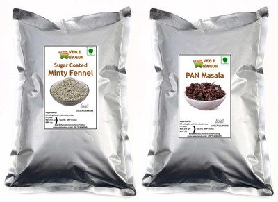 

Veg E Wagon Minti Fennel & Pan Masala 250 gm Combo Mint, Pan Mouth Freshener(Pack of 2)