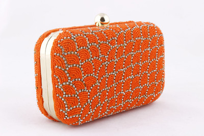 

Amolika Casual Orange Clutch