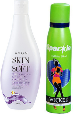 

Avon Anew Skin So Soft Glutathione Hand & Body Lotion 250 Ml With One Sparkle Perfume Spray 150 Ml(Set of 2)