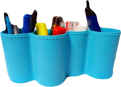 

House Of Sensation 4 Compartments Abs Plastic Desk Organizer(Blue)