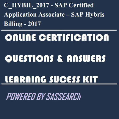 SAPSMART C_HYBIL_2017 - SAP Certified Application Associate – SAP Hybris Billing - 2017 Online Certification Learning Made Easy(DVD)
