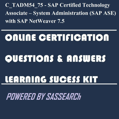 SAPSMART C_TADM54_75 - SAP Certified Technology Associate ??? System Administration (SAP ASE) with SAP NetWeaver 7.5 Online Certification Learning Made Easy(DVD)