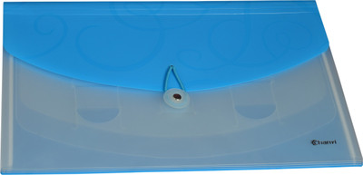 

My Creations Plastic 4 Pocket Expandable File(Set Of 1, Blue)