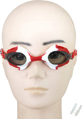 

Neska Moda Water World Antifog Swimming Goggles(Red, White)