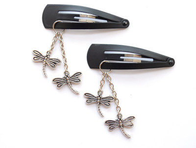 

Pretty Ponytails Silver Hair Clip / Dragonfly Hair Clip / Party Wear Hair Clip / Boho Jewelry / Boho Hair Accessories / Birthday gift for girls/ Teen Girls / Mother Daughter Hair Clip(Silver)
