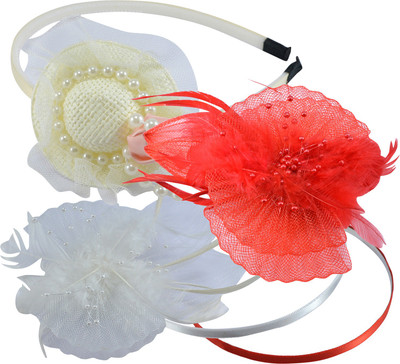 

Saamarth Impex Ponytail Clip Hairpin Head Flower Bow,With Hat Design Alligator Clip Product Kind, Hair Accessories, Headwear Set Of 3 Piece Head Band(Multicolor)