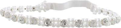 

Aarushi creations diamond and pearl tiara Hair Band(White)