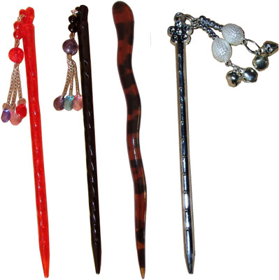 

U&ME Combo of Multi Color Juda Sticks Bun Stick(Multicolor)