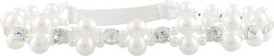 

Aarushi creations pearl and diamond tiara Head Band, Hair Band(White)