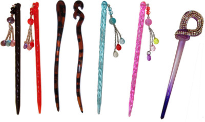 

loi Combo of Multi Color Juda Sticks Bun Stick(Multicolor)