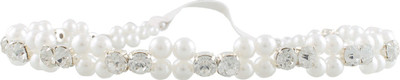 

Aarushi creations pearl and diamond tiara Head Band, Hair Band(White)