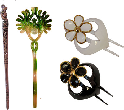 

Shubh Combo of Multi Color Juda Sticks Bun Stick(Multicolor)