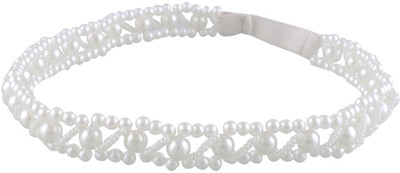 

Aarushi creations pearl tiara Head Band, Hair Band(White)