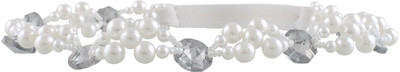 

Aarushi creations pearl and diamond tiara Hair Band(White)
