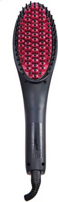 WDS Simply Straight Ceramic Straightening Brush Styler Hair Straightener (Black)
