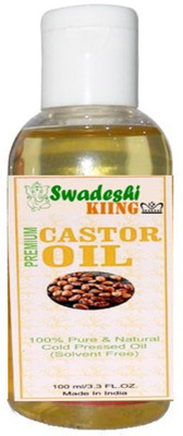 

SWADESHI KIING PREMIUM CASTOR OIL 100ML Hair Oil(100 g)