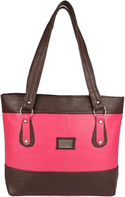 

ACRIL Hand-held Bag(Pink, Brown), Brown;pink