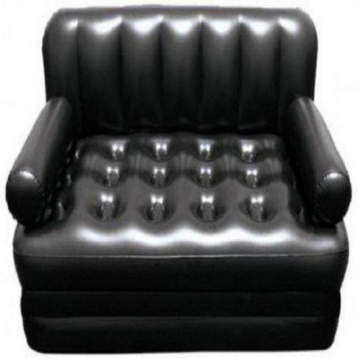

PVS BROTHERS BESTWAY 5 IN 1 75056 AIR SOFA CUM BED PVSB SOFA 1 Inflatable Sofa cum bed(Black)