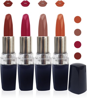 

Femina09 Show Creamy Matte rich look lipstick passion combo set of 4 color(l pink, l red,orange,falsa, 20 g)