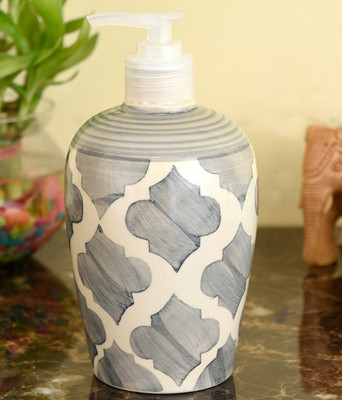 

Sforzi Ceramic liquid soap dispenser 450 ml Gel, Lotion, Conditioner, Soap, Shampoo Dispenser(Grey)
