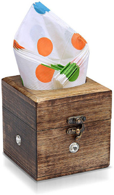 

Eoan International MINI TISSUE BOX Brown Napkins