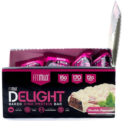 

MusclePharm Fitmiss Delight Protein Bars(600 g, Chocolate Peppermint)