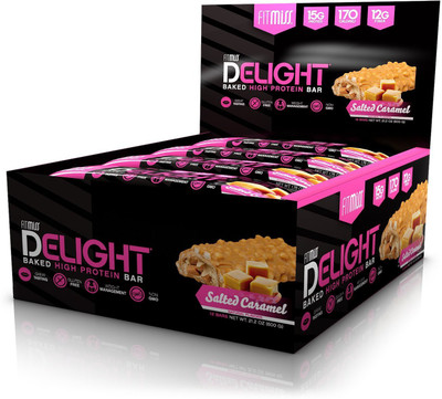 

MusclePharm Fitmiss Delight Protein Bars(600 g, Salted Caramel)
