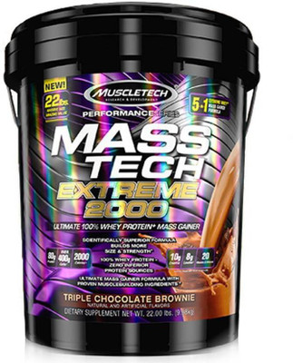 

Muscletech Mass Tech Extreme 2000 Weight Gainers/Mass Gainers(9.98 g, Triple Chocolate Brownie)