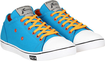

Kraasa NewStyle Canvas Sneakers For Men(Natural, Orange, Sky::orange